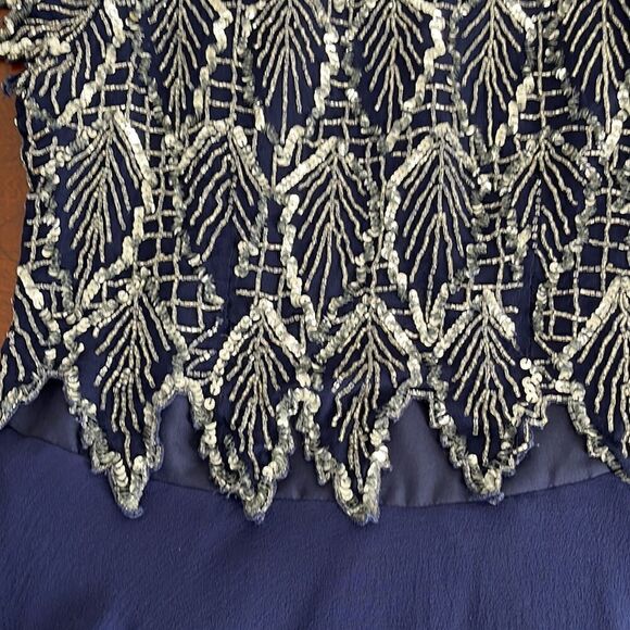Laurence Kazar Exceptional Vintage Silk Hand Beaded Dress Bridal Formal - Picture 14 of 15